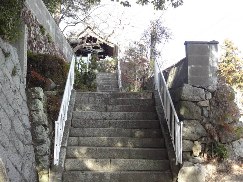 萬福寺に向かう階段